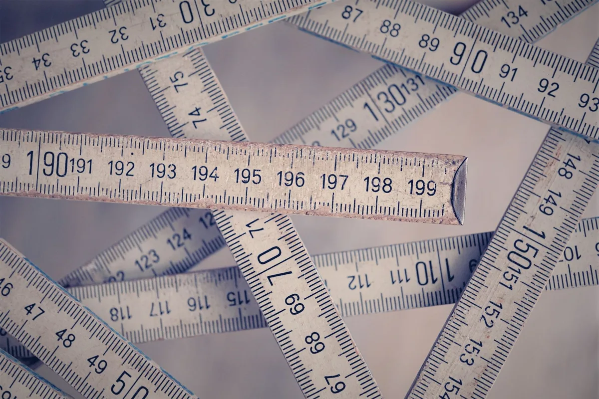 Antique wooden measuring tools