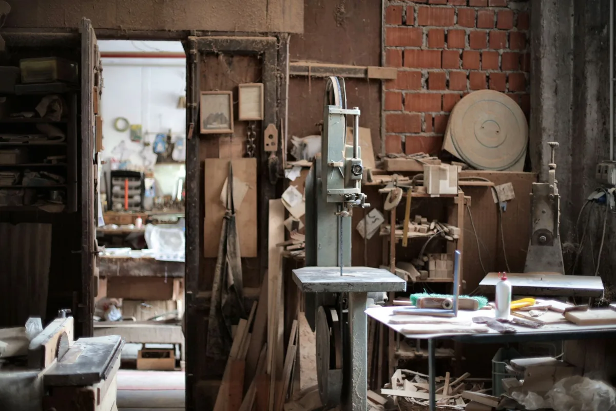 A vintage carpentry workshop