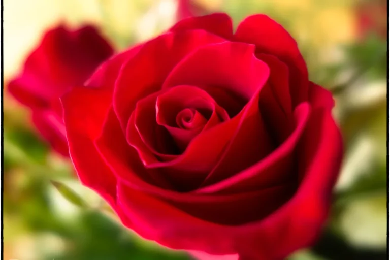 A deep red rose