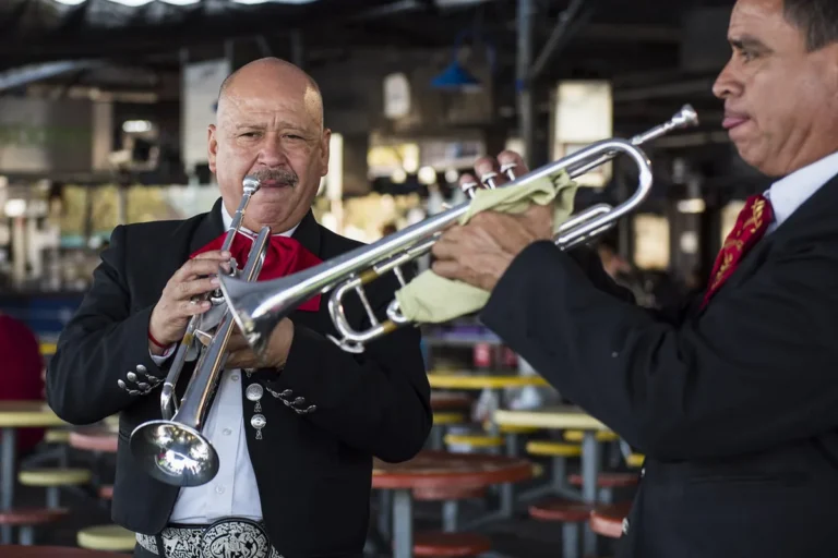Mariachi musicians performing
