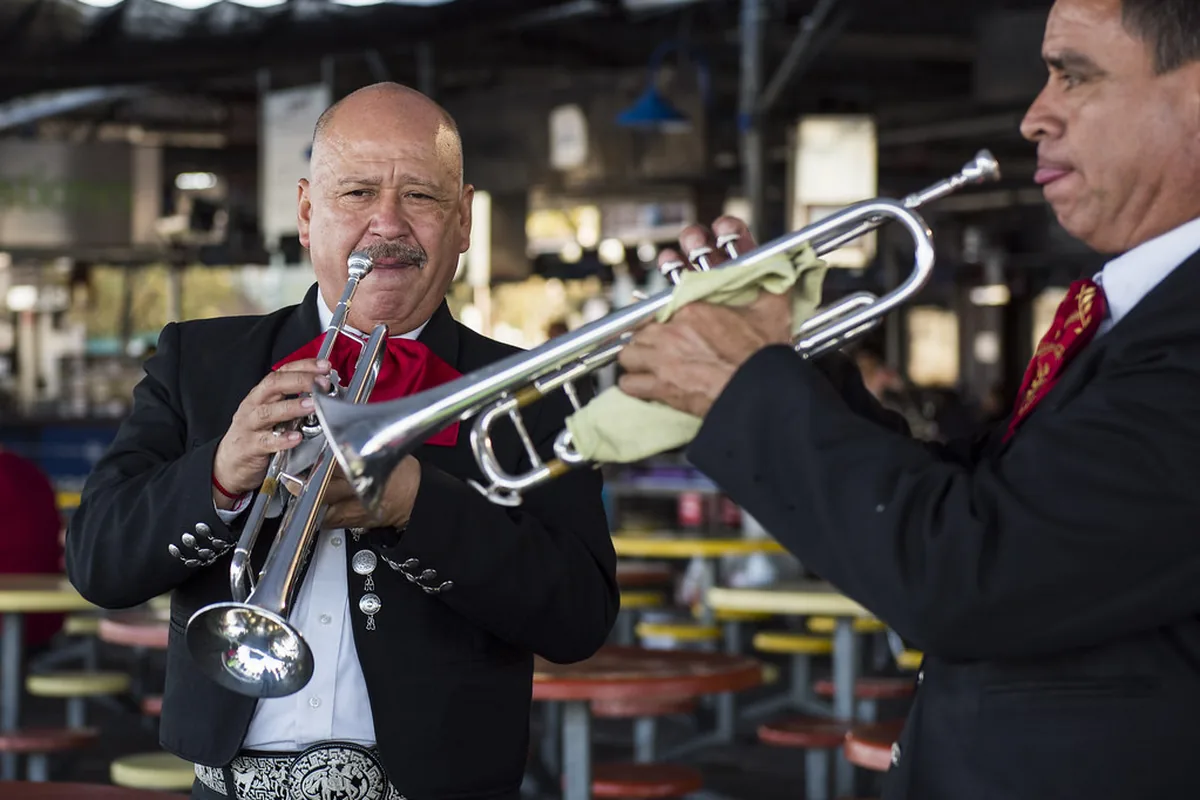 Mariachi musicians performing