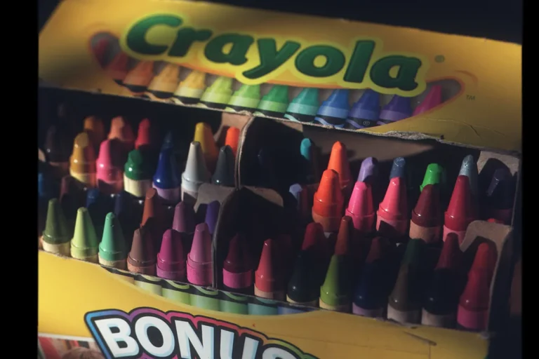 A box of crayons