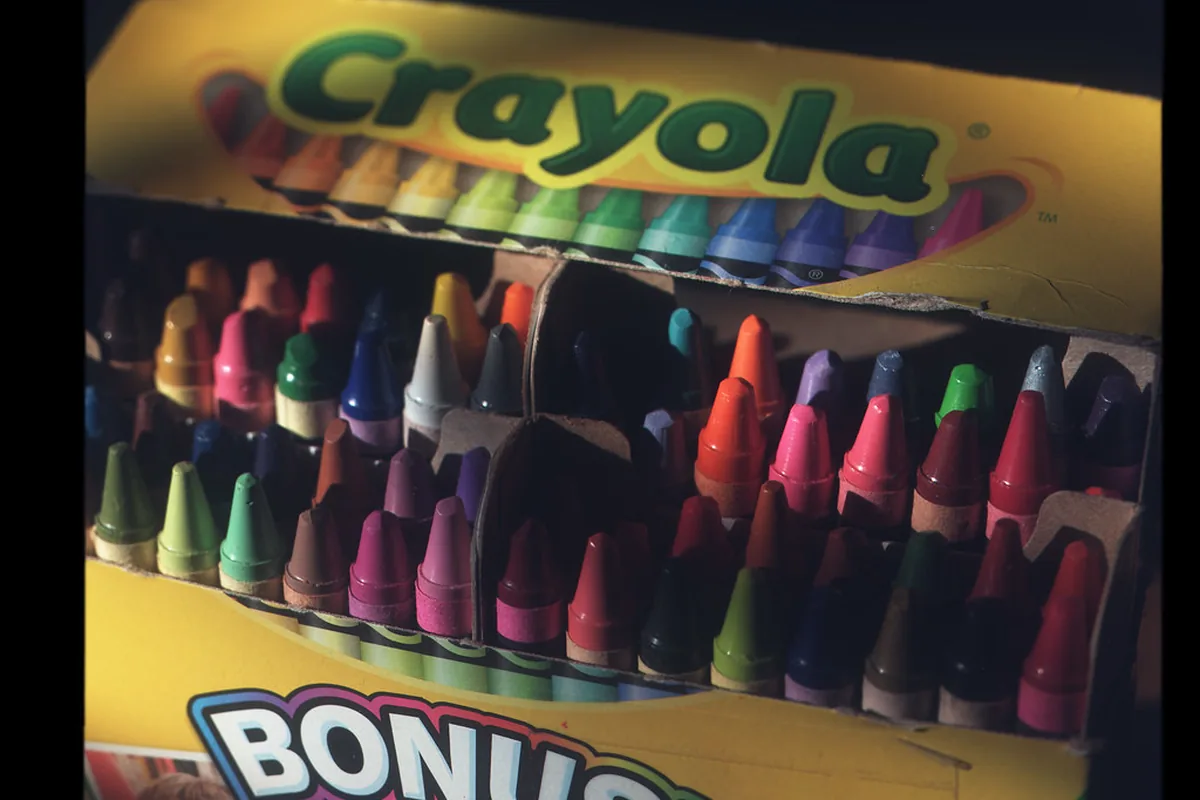 A box of crayons