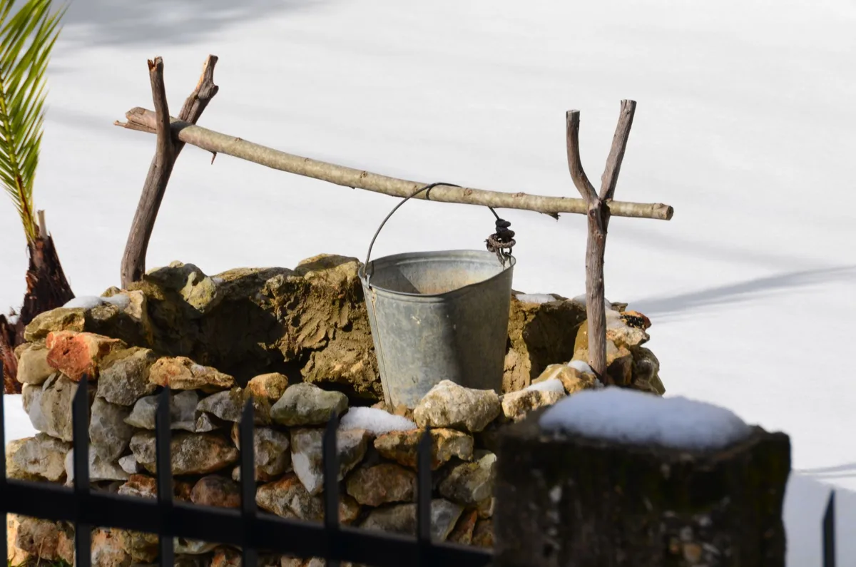 An old well and bucket