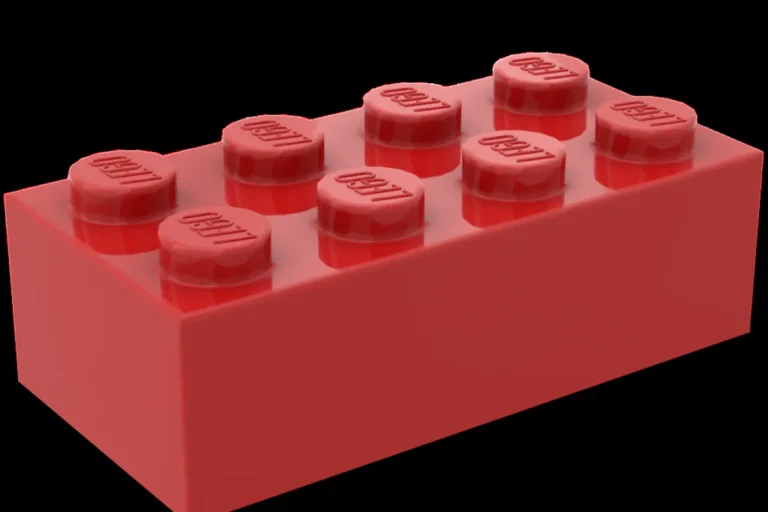 A single red Lego brick