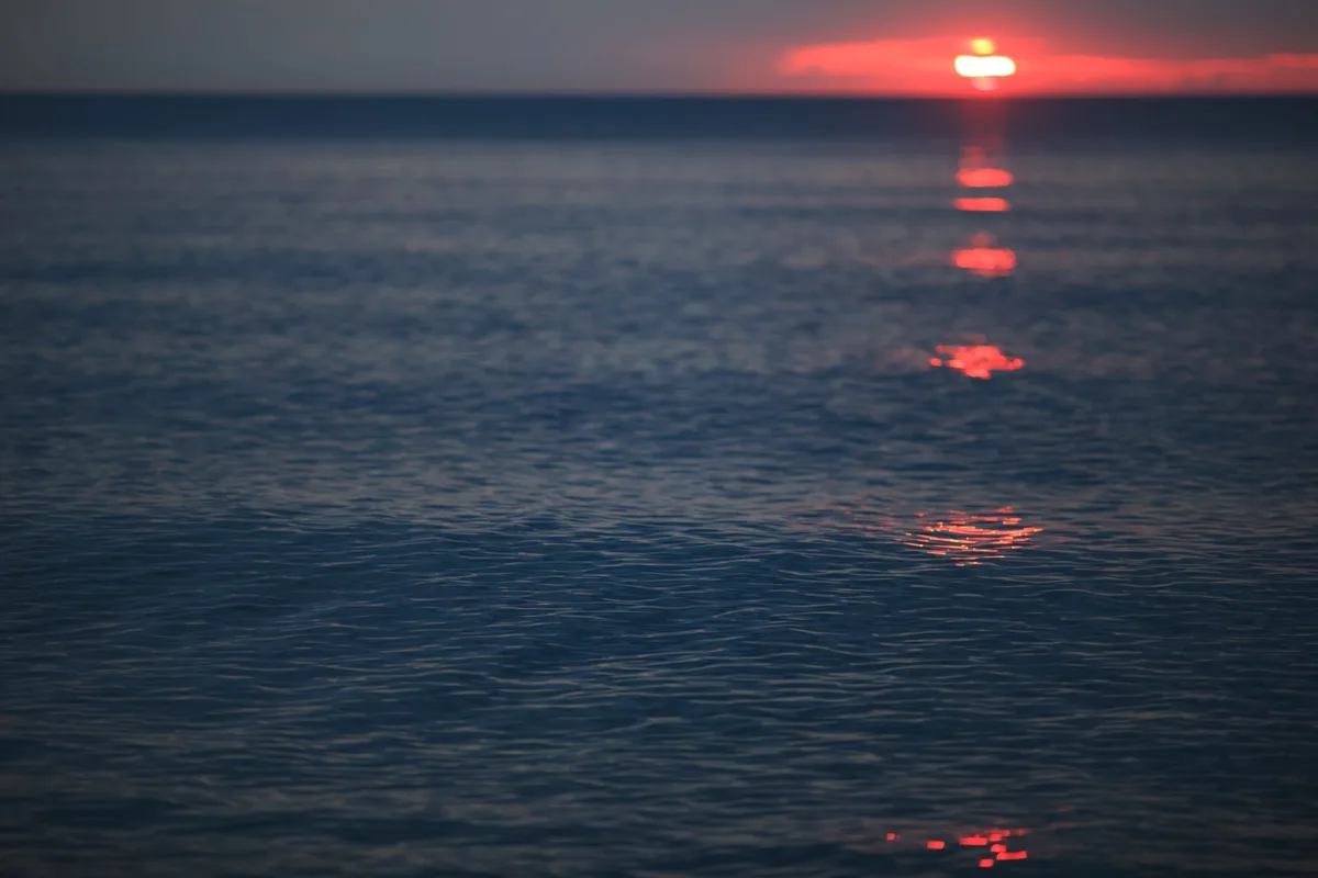The sea at sunset