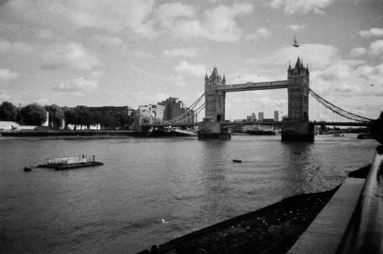 An old view of London Bridge over the Thames