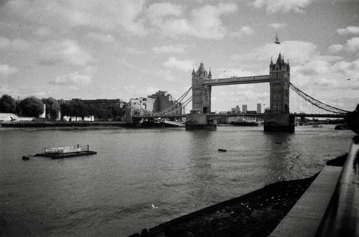 An old view of London Bridge over the Thames