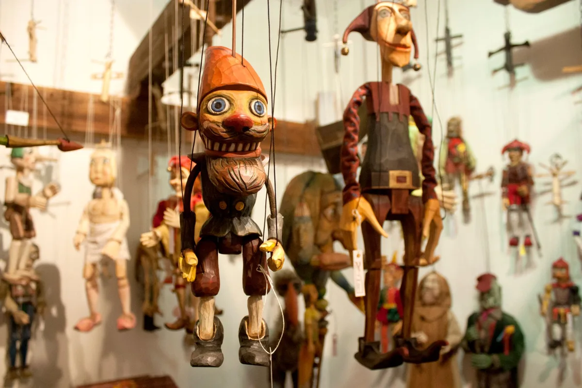 An old wooden marionette