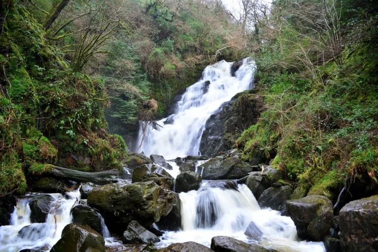 A waterfall in the Irish countryside